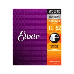 Elixir Nanoweb 80/20 Bronze Acoustic Guitar Strings