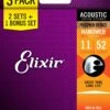 Elixir 3-Pack Nanoweb Phosphor Bronze Acoustic Guitar Strings 1 Elixir 3-Pack Nanoweb Phosphor Bronze Acoustic Guitar Strings -Audio Equipment Store 8189IrnwKHL