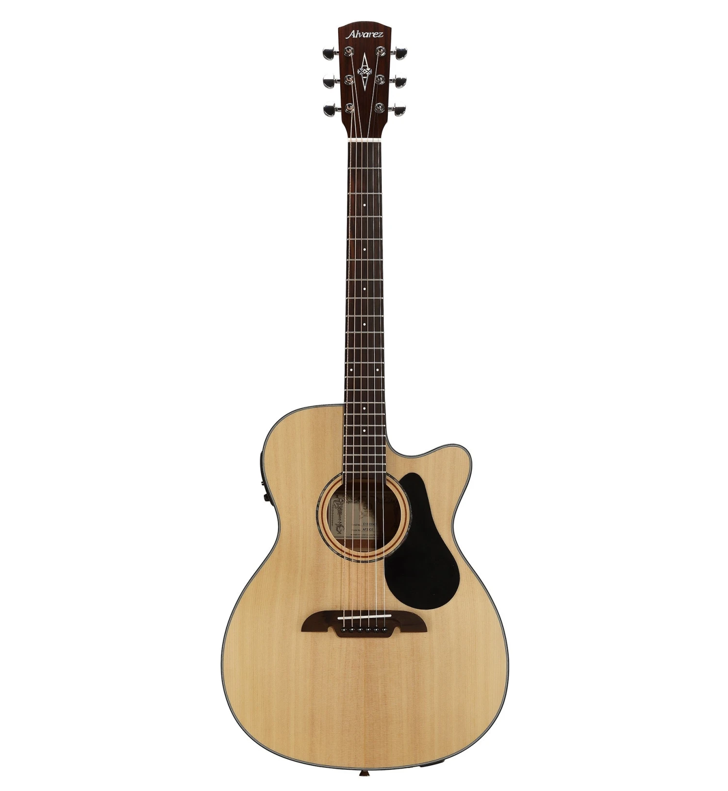 Alvarez AF30CE Solid Top Folk Acoustic Guitar W/Pickup 3 Alvarez AF30CE Solid Top Folk Acoustic Guitar W/Pickup