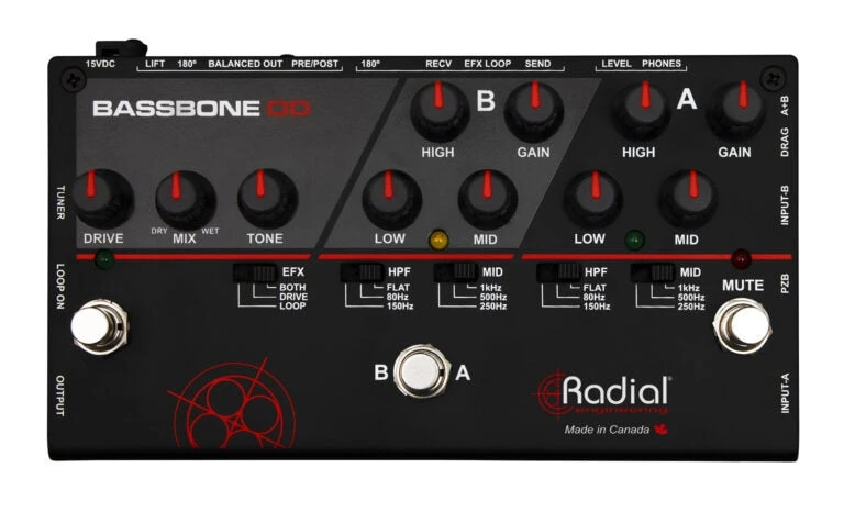 Radial Engineering Bassbone OD Bass Preamp With Overdrive 3 Radial Engineering Bassbone OD Bass Preamp With Overdrive