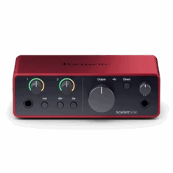 Focusrite Scarlett Solo (4th Generation) 2x2 USB Audio Interface 8 Focusrite Scarlett Solo (4th Generation) 2x2 USB Audio Interface -Audio Equipment Store Scarlett Solo Front elevated 2400 x 2400 compressed2 84938.1693325353