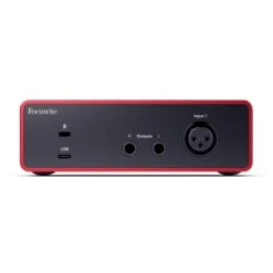 Focusrite Scarlett Solo (4th Generation) 2x2 USB Audio Interface 9 Focusrite Scarlett Solo (4th Generation) 2x2 USB Audio Interface -Audio Equipment Store Scarlett Solo Rear Image 2400 x 2400 84471.1693325353