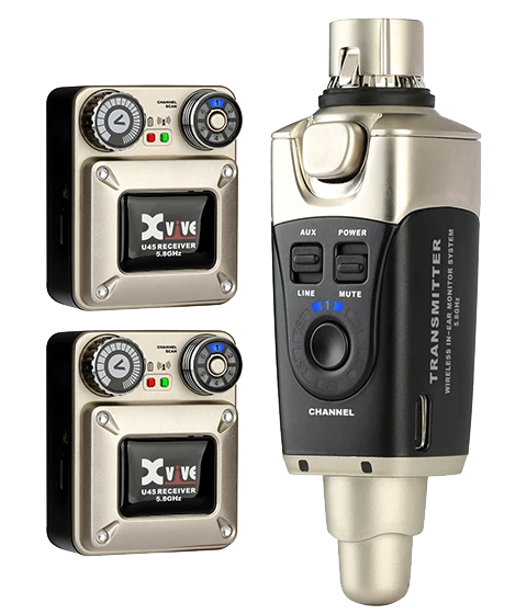 Xvive U45R2 5.8 GHz Digital Wireless In-Ear Monitoring System With 2 Receivers 3 Xvive U45R2 5.8 GHz Digital Wireless In-Ear Monitoring System With 2 Receivers