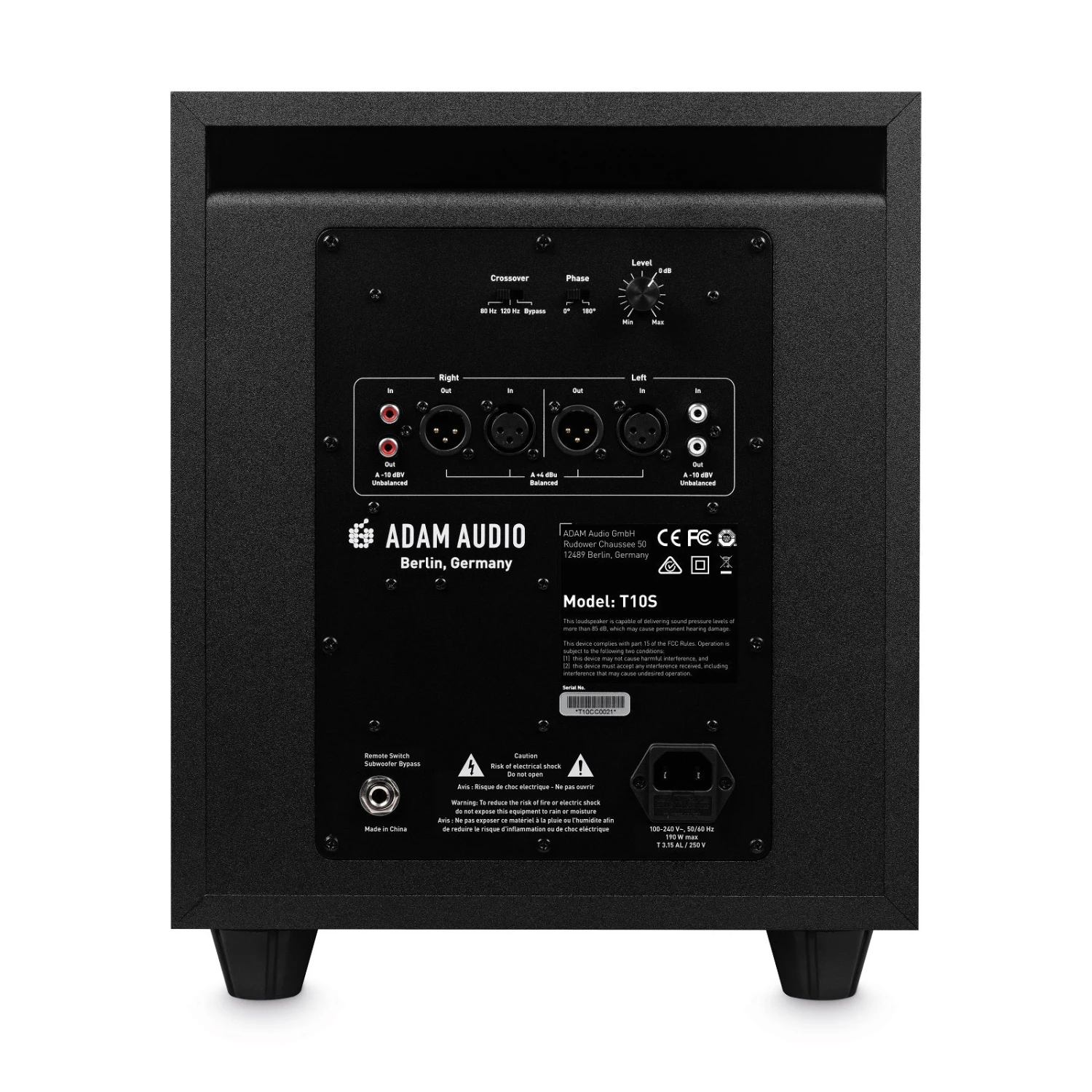 Adam Audio T10S 10" Active Studio Subwoofer 6 Adam Audio T10S 10" Active Studio Subwoofer - Image 4