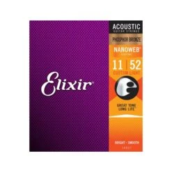 Elixir Nanoweb Phosphor Bronze Acoustic Guitar Strings