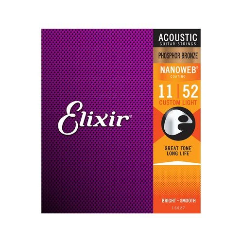 Elixir Nanoweb Phosphor Bronze Acoustic Guitar Strings 3 Elixir Nanoweb Phosphor Bronze Acoustic Guitar Strings