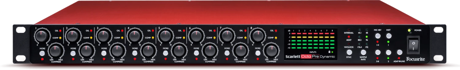 Focusrite Scarlett OctoPre Dynamic 8 Channel Microphone Preamp 3 Focusrite Scarlett OctoPre Dynamic 8 Channel Microphone Preamp