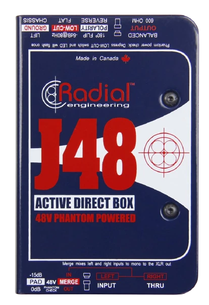 Radial Engineering J48 Premium Mono Active DI Box 3 Radial Engineering J48 Premium Mono Active DI Box