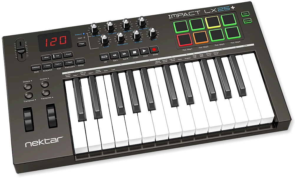 Nektar Impact LX25+ 25-Key MIDI Keyboard Controller 4 Nektar Impact LX25+ 25-Key MIDI Keyboard Controller - Image 2