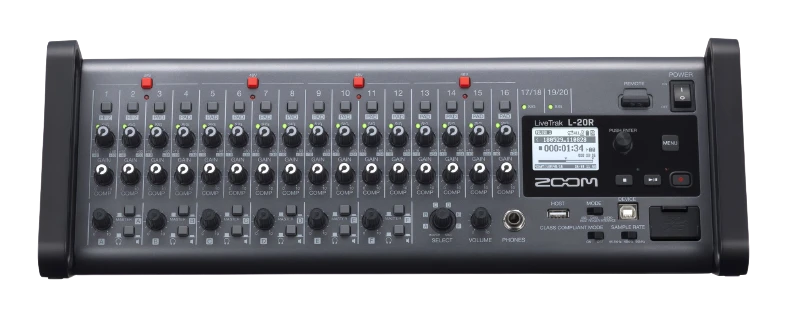 Zoom LiveTrak L-20R Rack-Mountable Digital Mixer W/ Wireless Control 3 Zoom LiveTrak L-20R Rack-Mountable Digital Mixer W/ Wireless Control