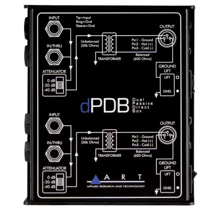 *art ART DPDB Dual Passive DI Box 3 *art ART DPDB Dual Passive DI Box