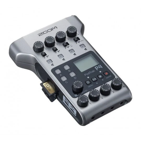 Zoom PodTrak P4 Podcast Recorder 4 Zoom PodTrak P4 Podcast Recorder - Image 2