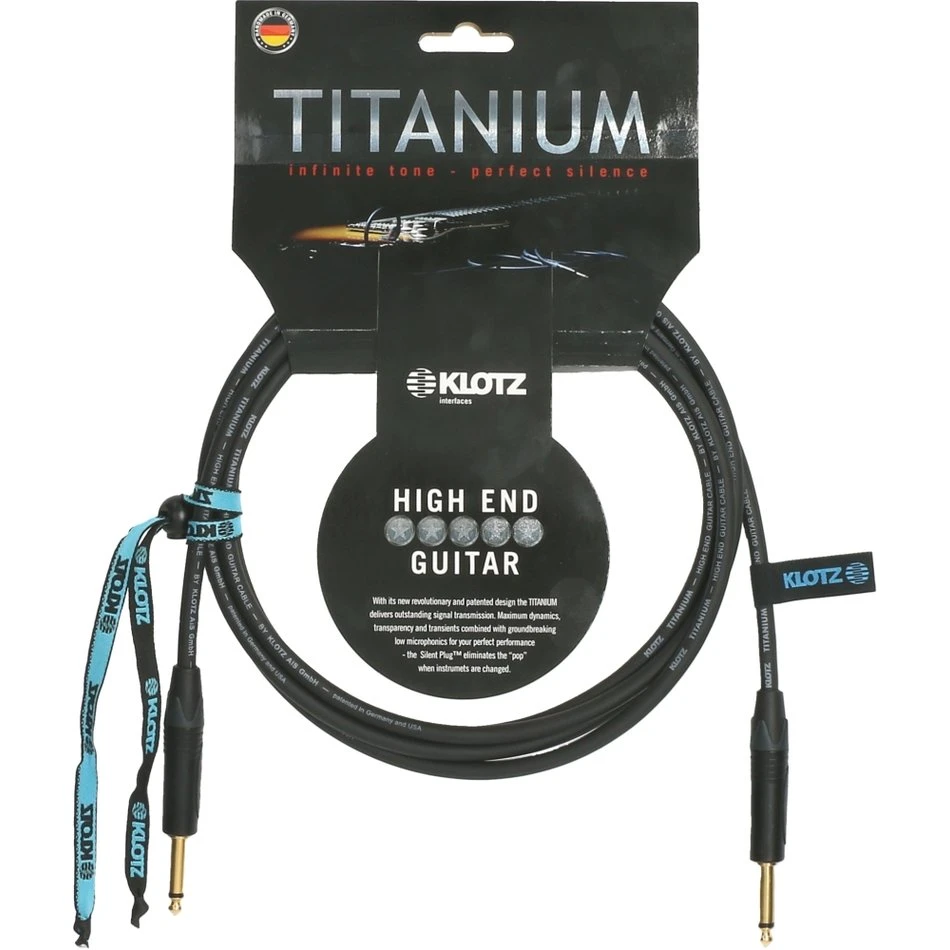 Klotz TI0300PP 3m Titanium Instrument Cable 3 Klotz TI0300PP 3m Titanium Instrument Cable