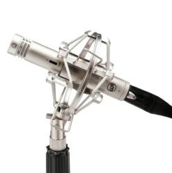 [DEMO UNIT] Warm Audio WA-84 Small-Diaphragm Condenser Microphone -Audio Equipment Store wa 84 single nickel side view shockmount 72 dpi 1